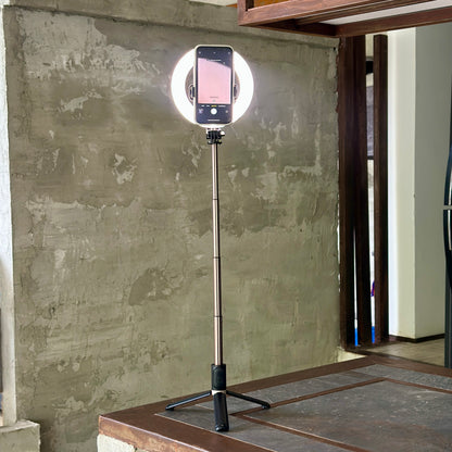 Mini aro de luz🤳 selfie stick Q07