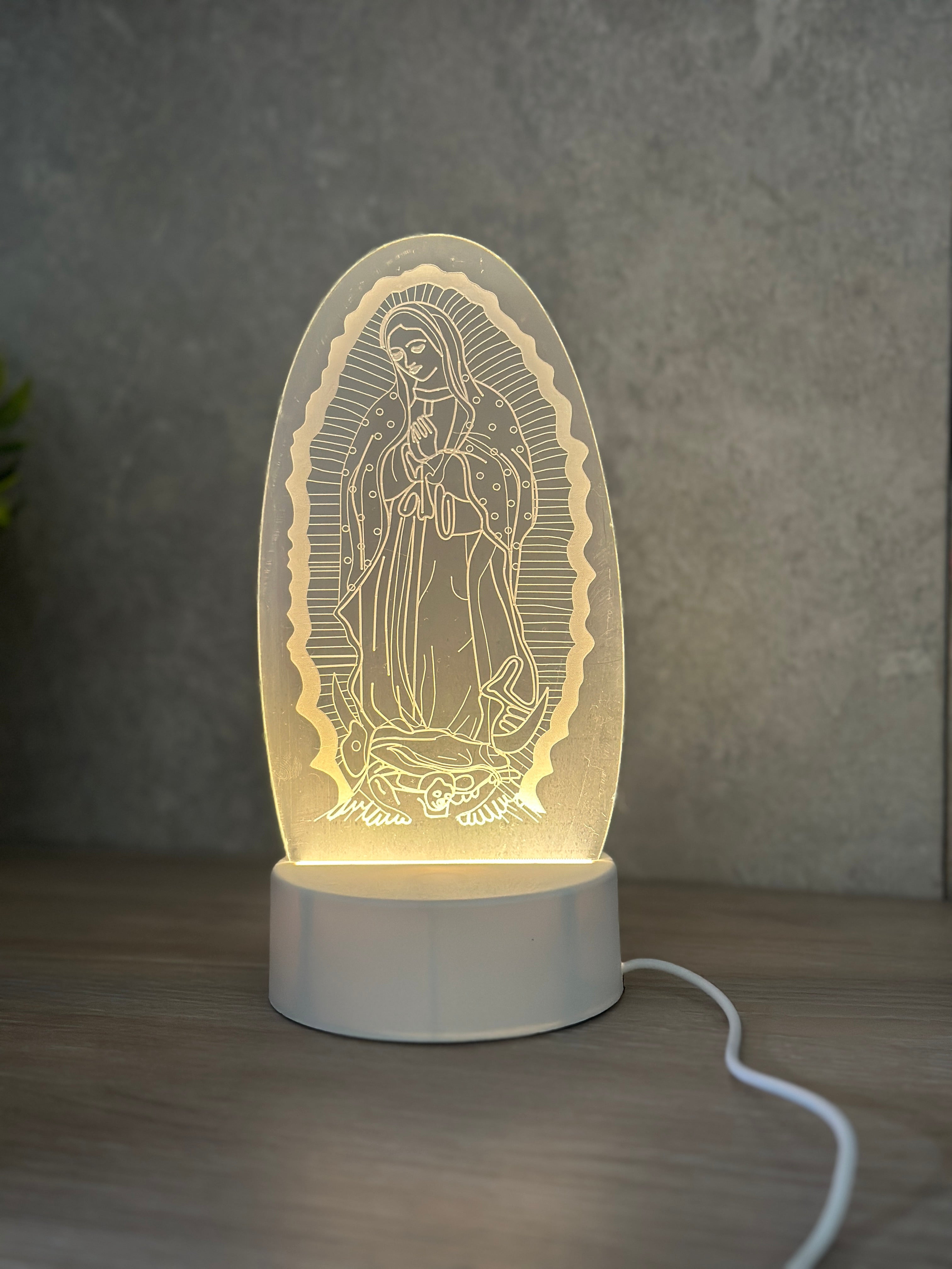 Lampara decorativa virgen /cristo ✨