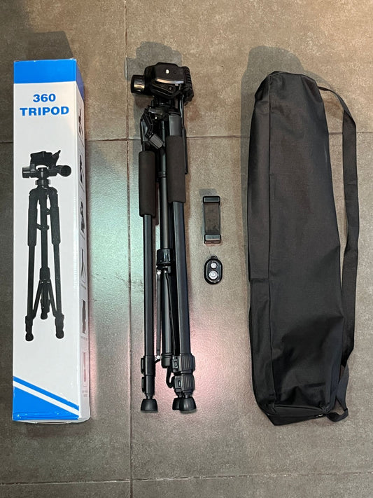 Trípode profesional con bluetooth👌🏻para celular y cámara 360 1,70 de altura
