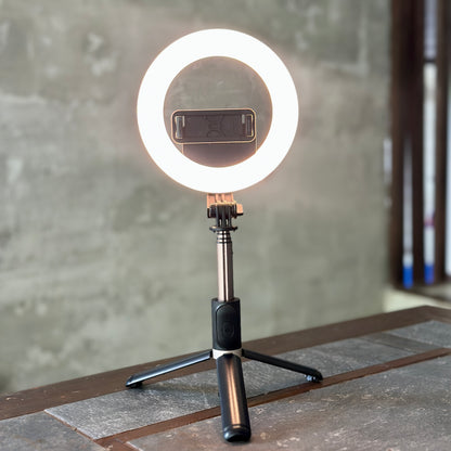 Mini aro de luz🤳 selfie stick Q07