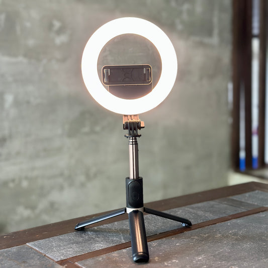 Mini aro de luz🤳 selfie stick Q07