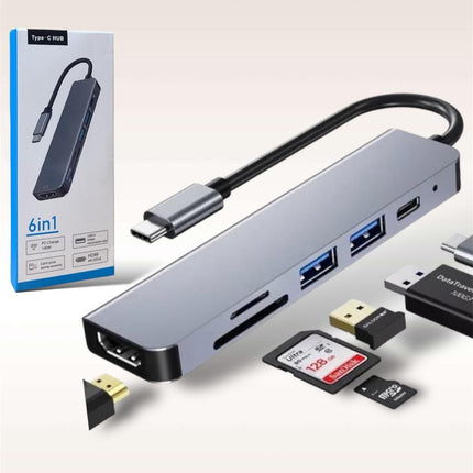 Adaptador multi puerto multifuncional tipo c para conexiones