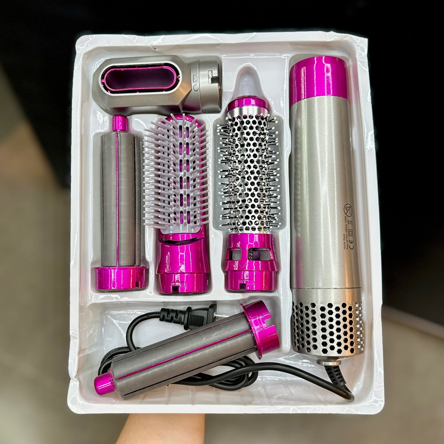 Cepillo secador y moldeador 5en1 + alisador + ondulador