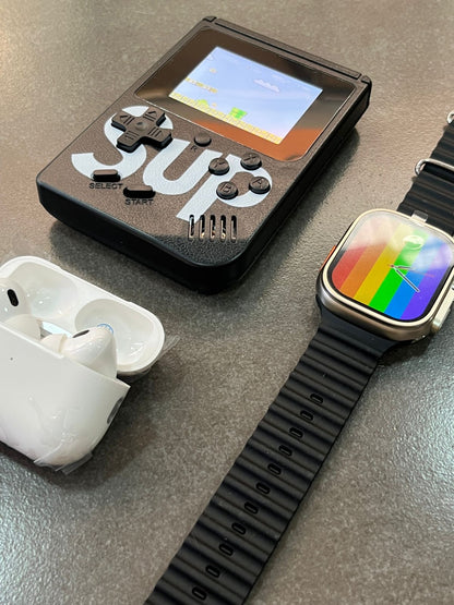 Combo 4en1 game boy+ reloj+ aipods