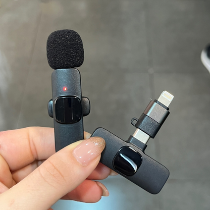 Micrófono K8 inalámbrico con adaptador doble para Android y iPhone 🎤