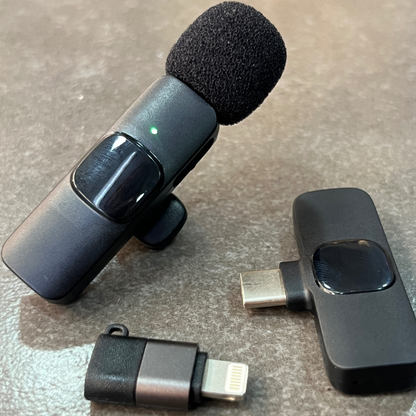 Micrófono K8 inalámbrico con adaptador doble para Android y iPhone 🎤