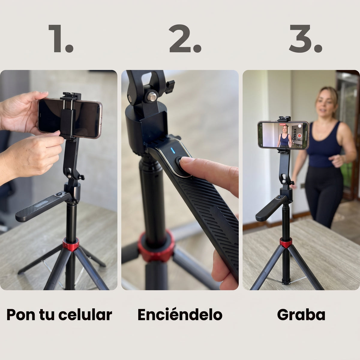 Trípode robot portatil con seguimiento facial 1,85 de altura + control Bluetooth Q185📈⭐️giro 360