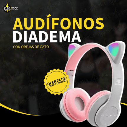 Audífonos Diadema P - 47M con Orejas de Gato - Elegance Colombia