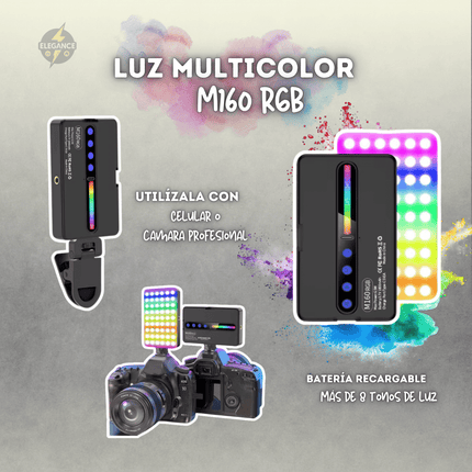 Combo para creadores de contenido, trípode Q07 + micrófonos Vp056 + Luz rgb - Elegance Colombia