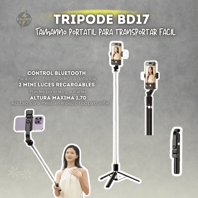 Combo para creadores 📸 Luz + micrófonos vp056+ Trípode Bd17 - Elegance Colombia