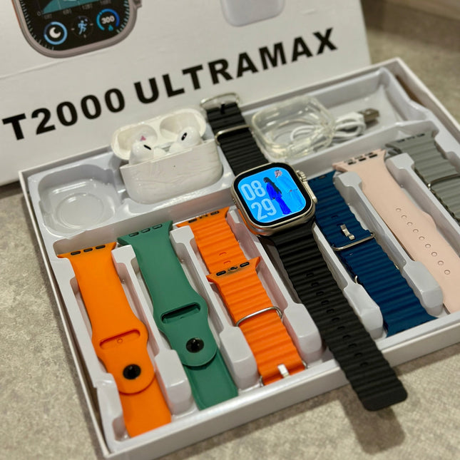 Combo t2000 ULTRAMAX audífonos + reloj + protector - Elegance Colombia