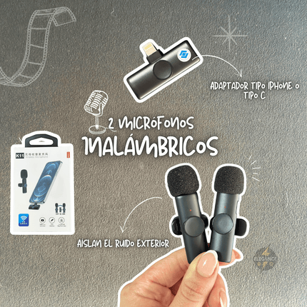 Kit para crear contenido📸🎞️ luz multicolor + micrófonos k11+ trípode 🔥 - Elegance Colombia
