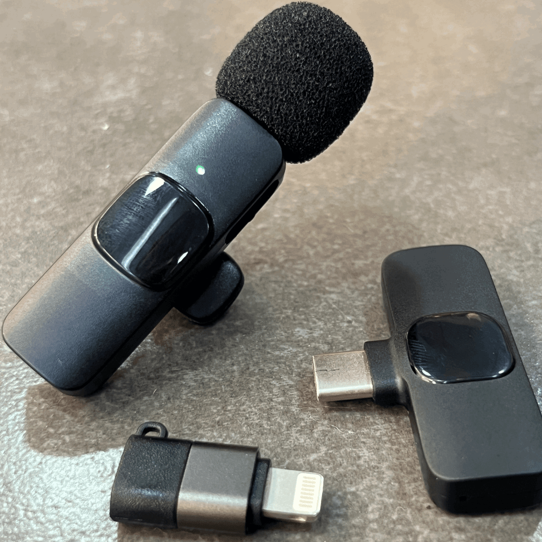 Micrófono K8 inalámbrico con adaptador doble para Android y iPhone 🎤 - Elegance Colombia