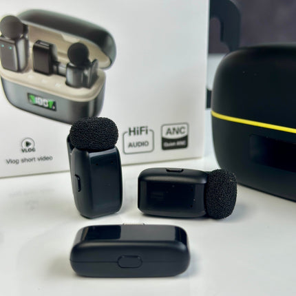 Micrófonos SX35 MINI 🎙️+ caja de carga inalámbrica - Elegance Colombia