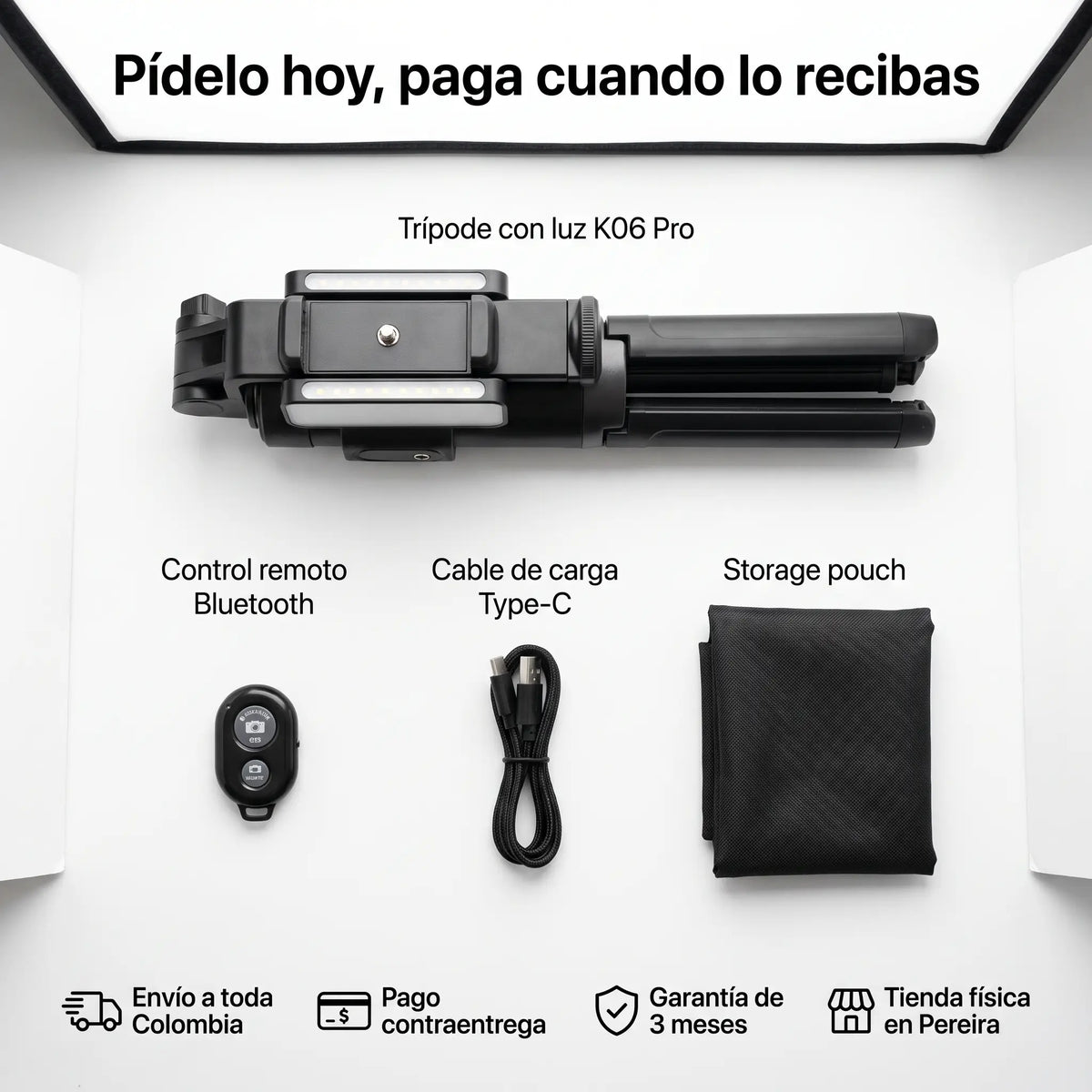 Tripode K06 profesional con dos luces grandes