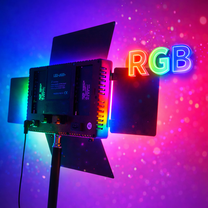 Panel led profesional U600 RGB multicolor + 🔝+ trípode - Elegance Colombia