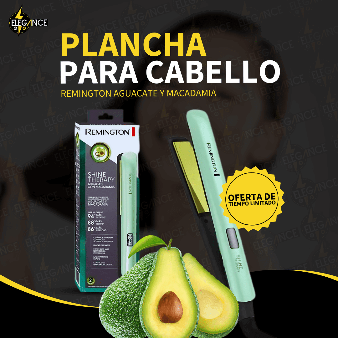Plancha para Cabello Remington Aguacate y Macadamia - Elegance Colombia