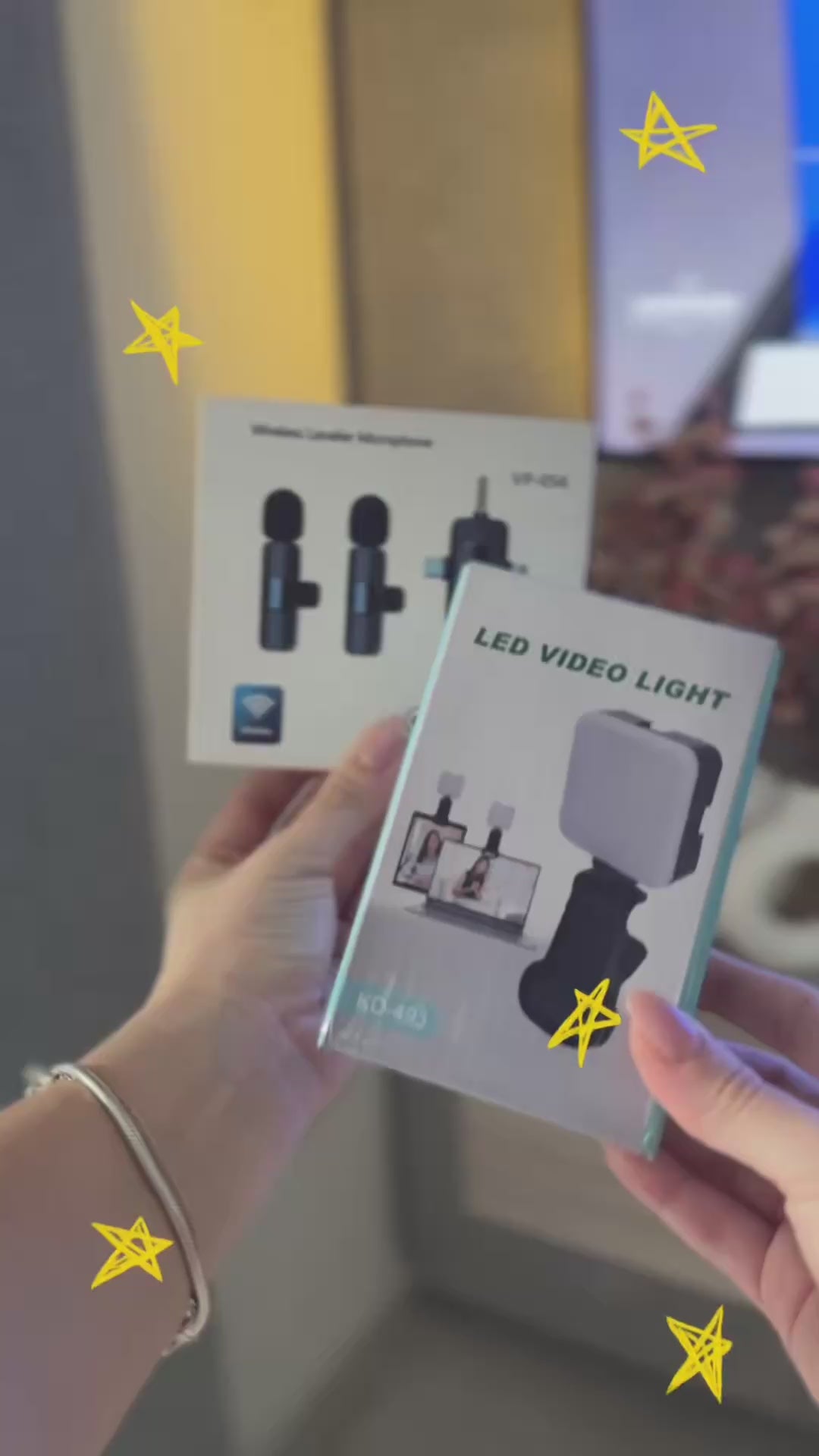Combo creators baby 📹 2 micrófonos + luz led
