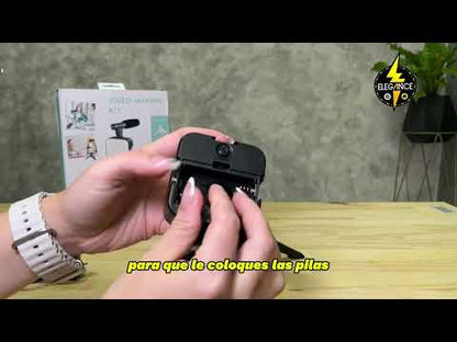 Kit completo para creadores Micrófono + trípode + luz + control Bluetooth