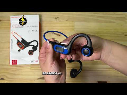 Audífonos de conducción ósea con Bluetooth y entrada micro sd