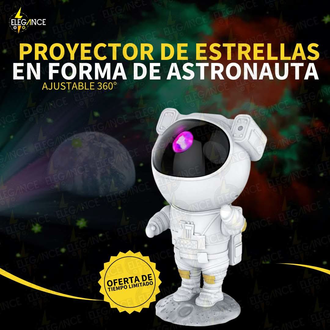 PROYECTOR DE ESTRELLAS EN FORMA DE ASTRONAUTA - Elegance Colombia